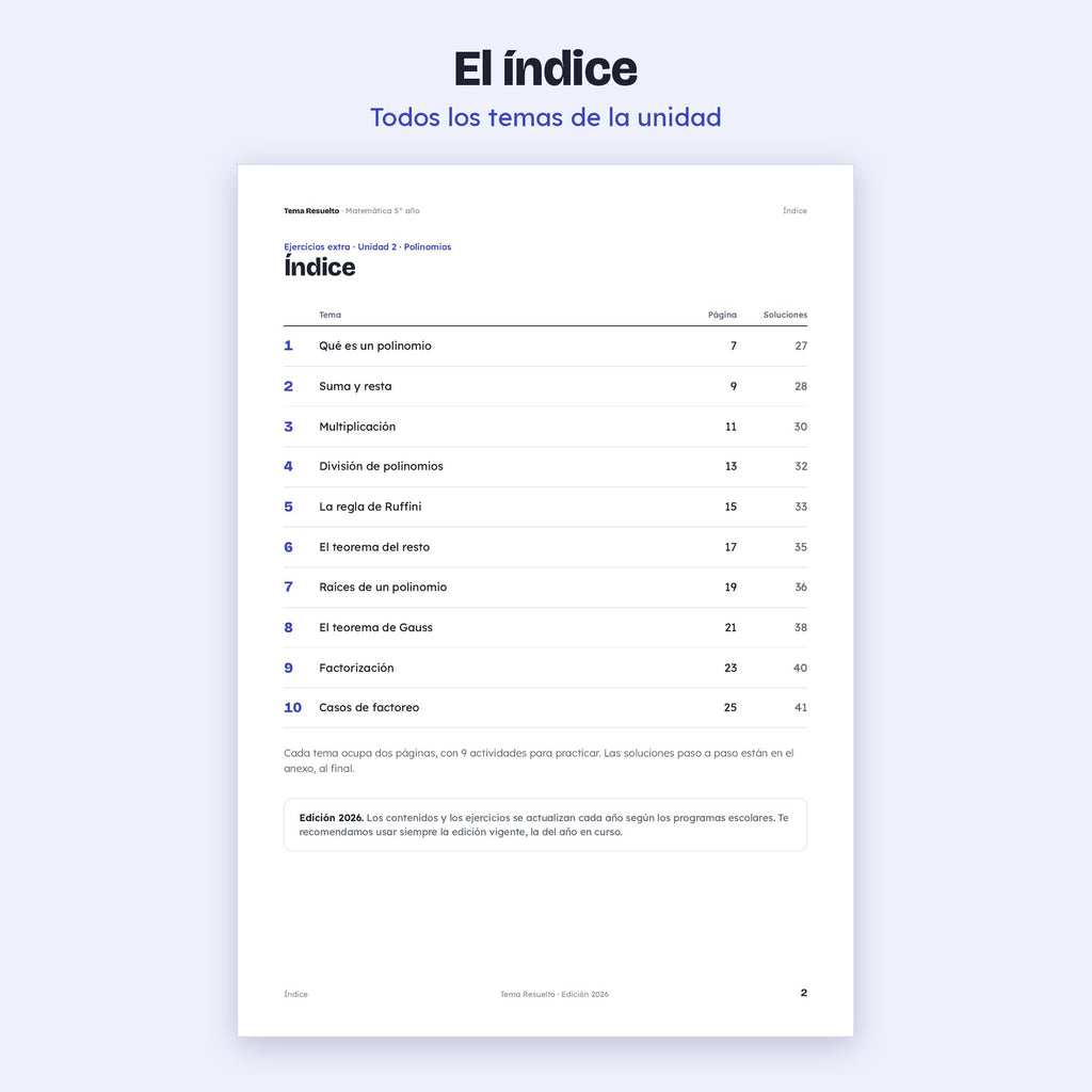 5to año (4to CABA) · Unidad 2: Ejercicios extra