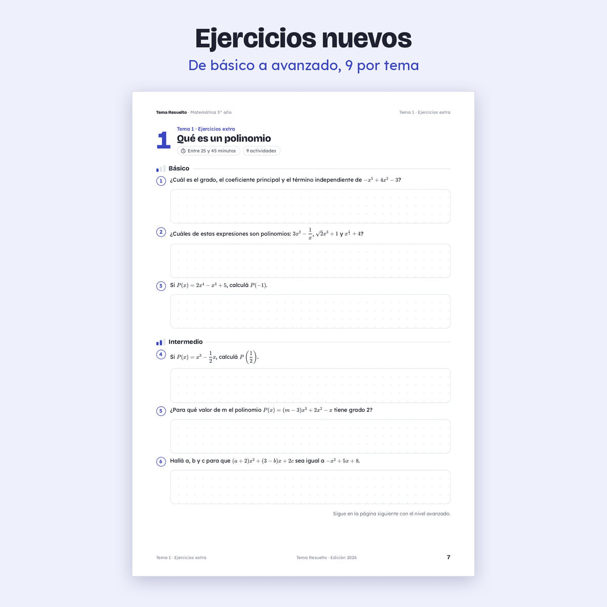 5to año (4to CABA) · Unidad 2: Ejercicios extra