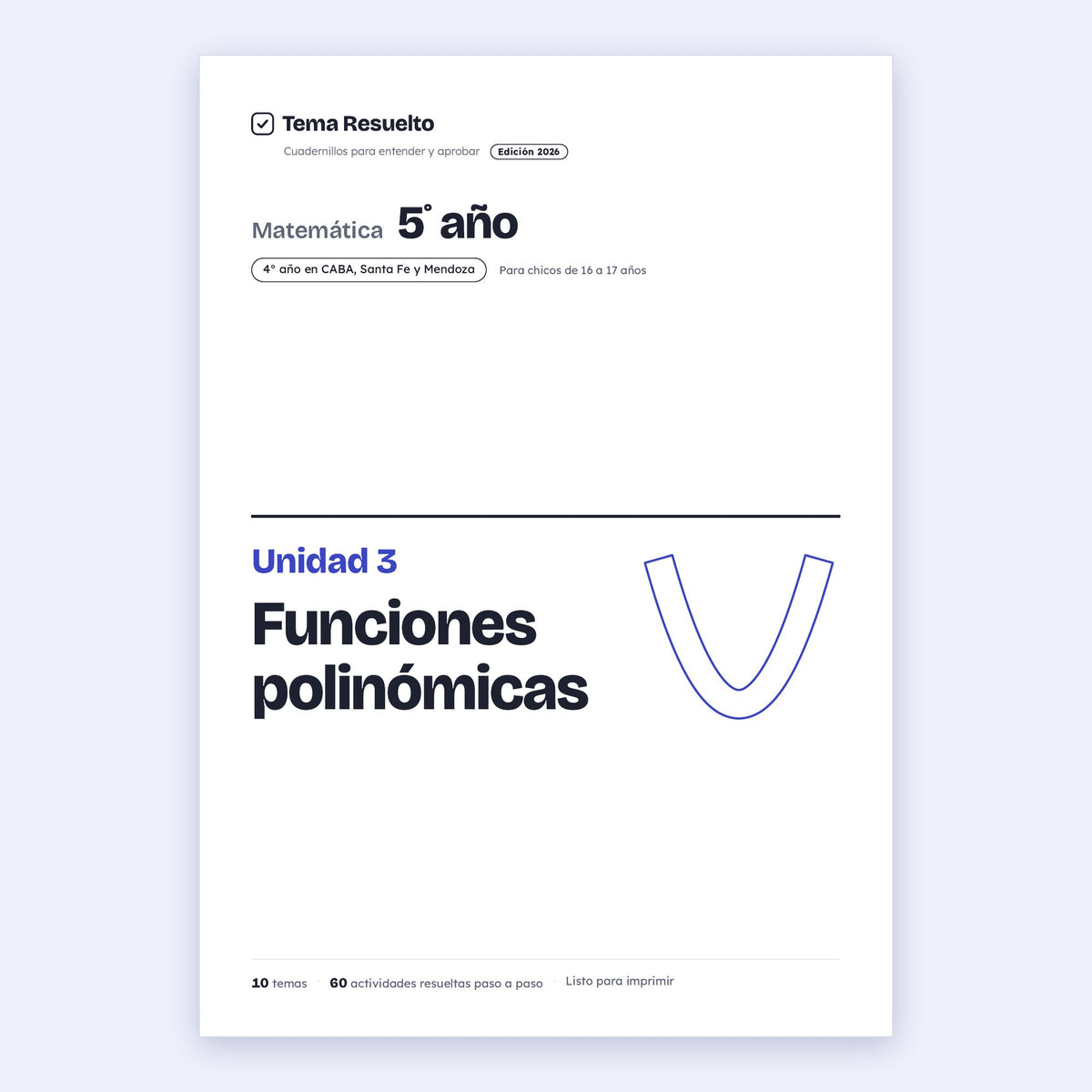 5to año (4to CABA) · Unidad 3: Funciones polinómicas
