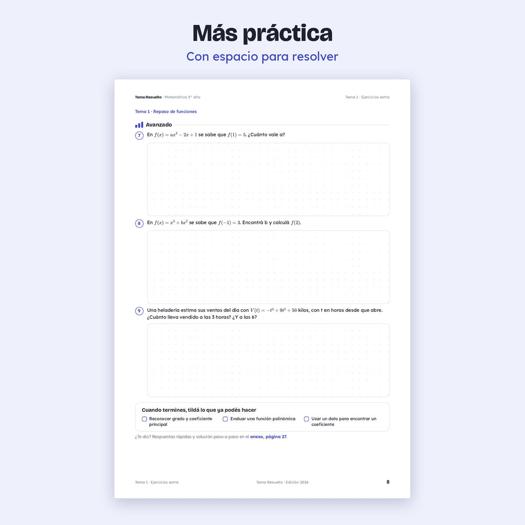 5to año (4to CABA) · Unidad 3: Ejercicios extra