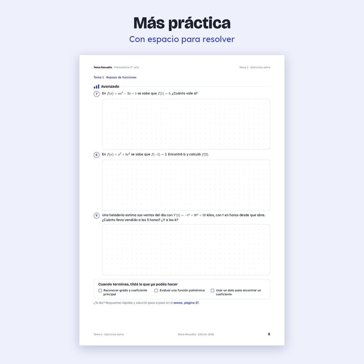 5to año (4to CABA) · Unidad 3: Ejercicios extra