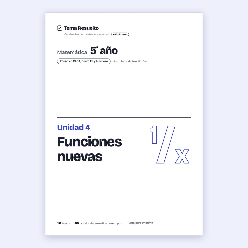 5to año (4to CABA) · Unidad 4: Homográfica e inversa