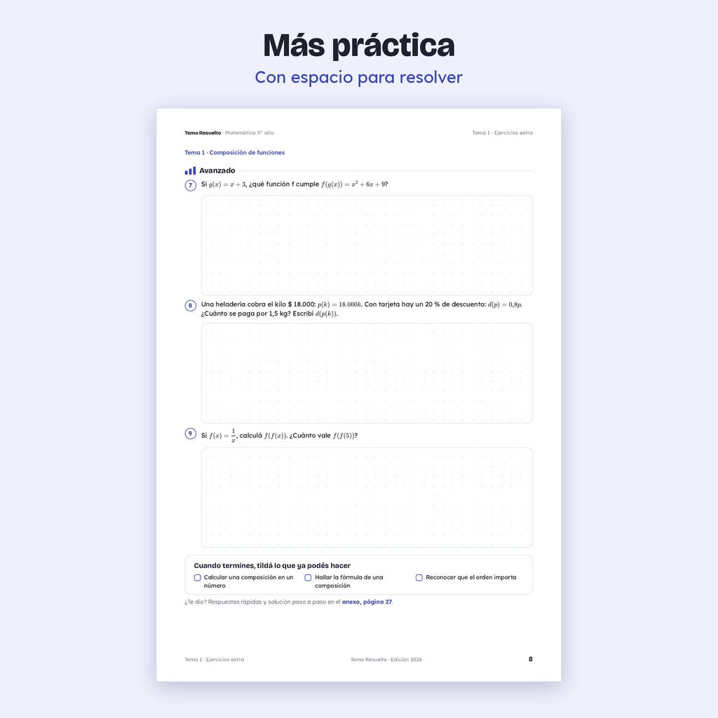 5to año (4to CABA) · Unidad 4: Ejercicios extra