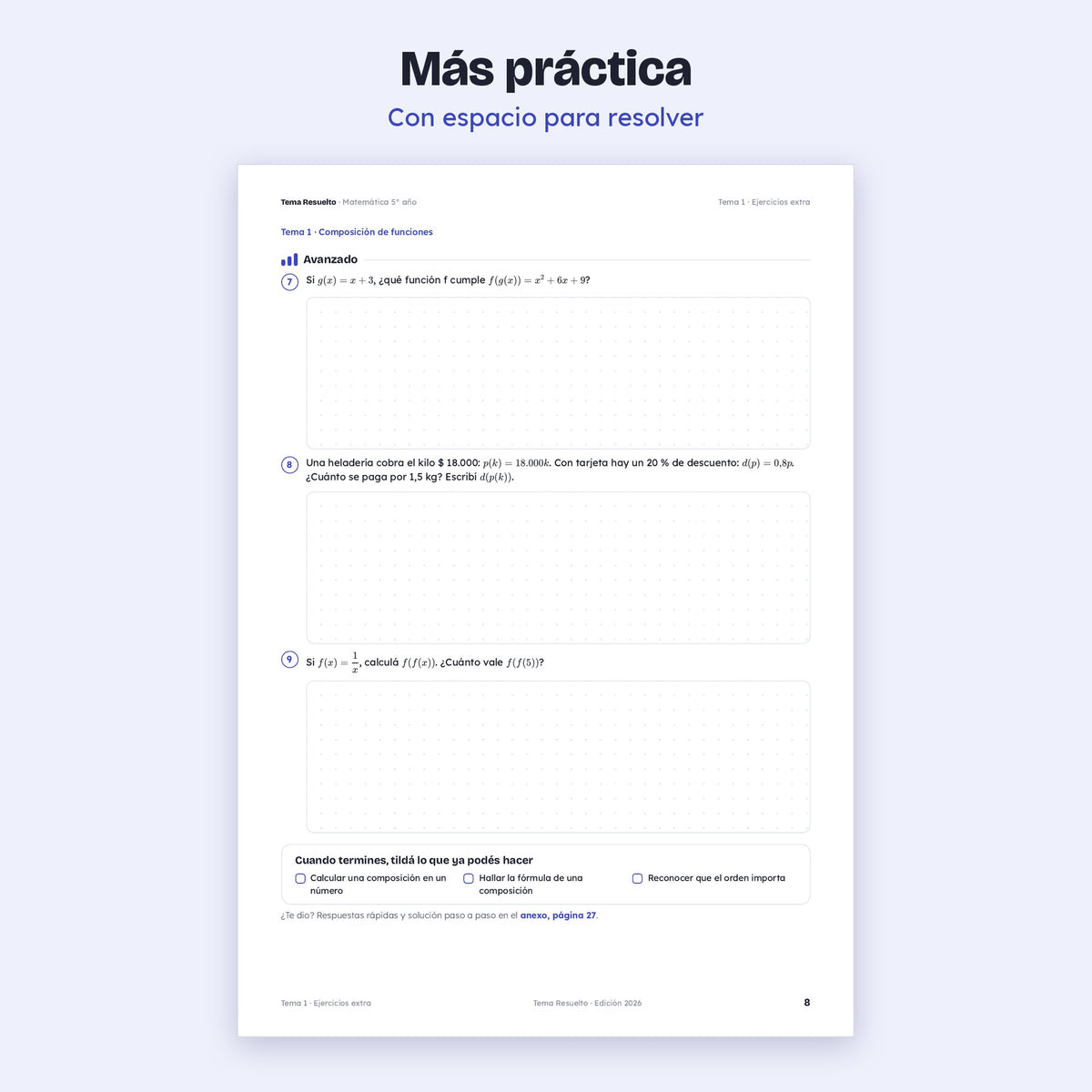 5to año (4to CABA) · Unidad 4: Ejercicios extra