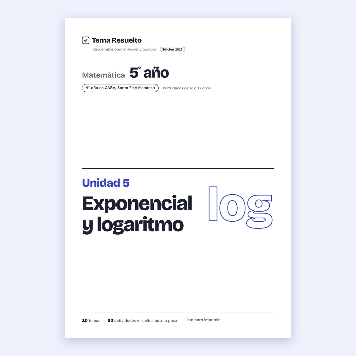 5to año (4to CABA) · Unidad 5: Exponencial y logaritmo