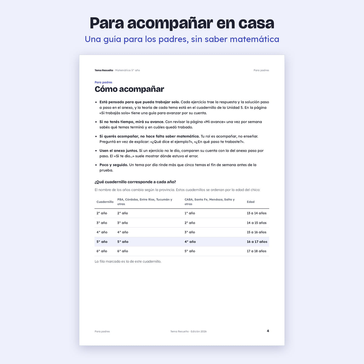 5to año (4to CABA) · Unidad 5: Ejercicios extra