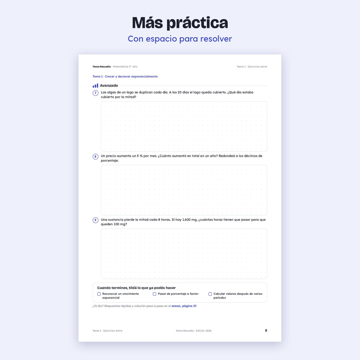 5to año (4to CABA) · Unidad 5: Ejercicios extra