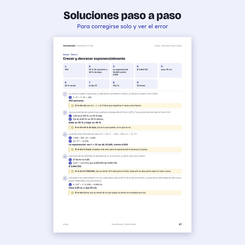 5to año (4to CABA) · Unidad 5: Ejercicios extra