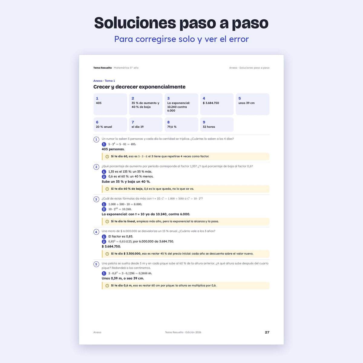5to año (4to CABA) · Unidad 5: Ejercicios extra