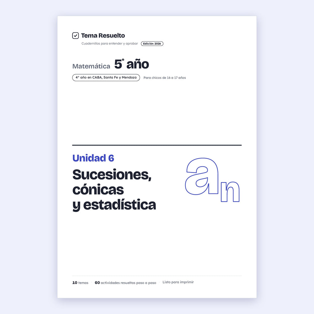 5to año (4to CABA) · Unidad 6: Sucesiones y estadística