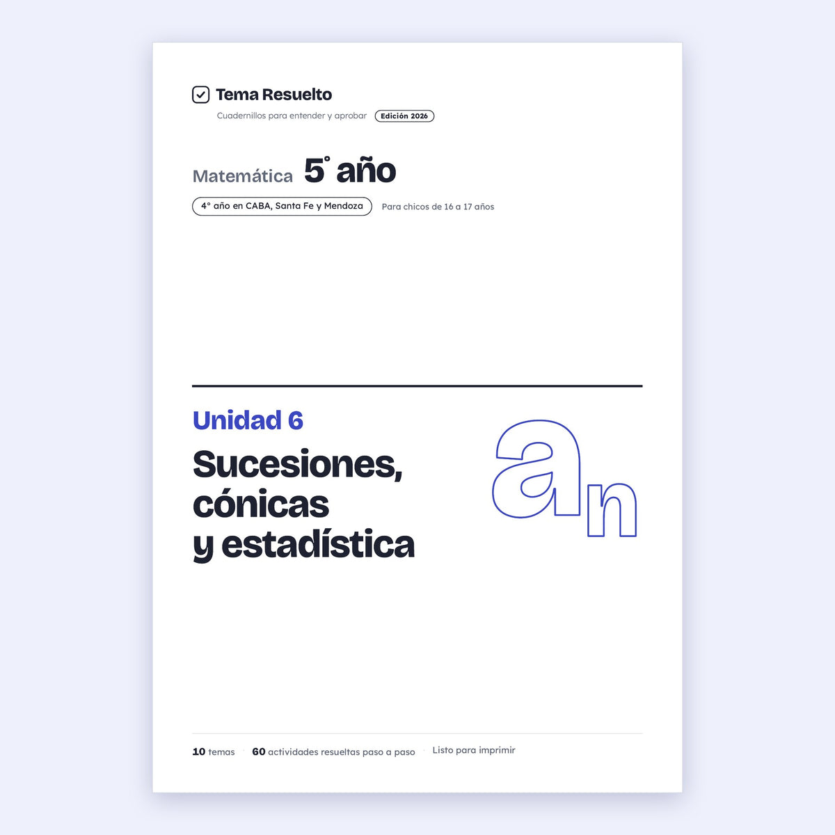 5to año (4to CABA) · Unidad 6: Sucesiones y estadística