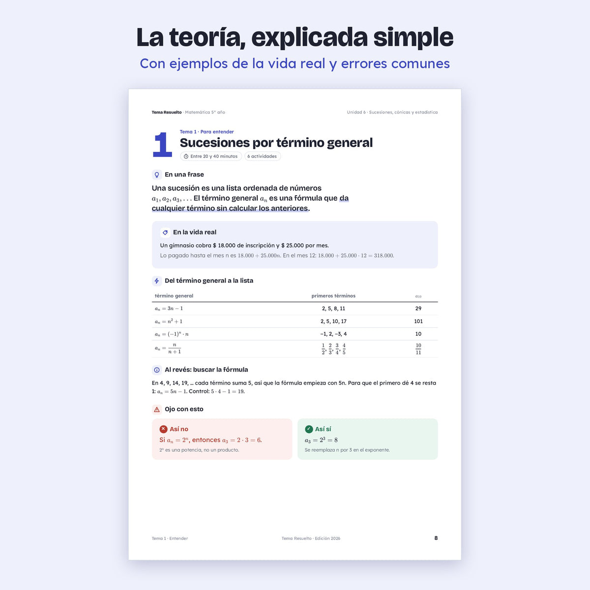 5to año (4to CABA) · Unidad 6: Sucesiones y estadística