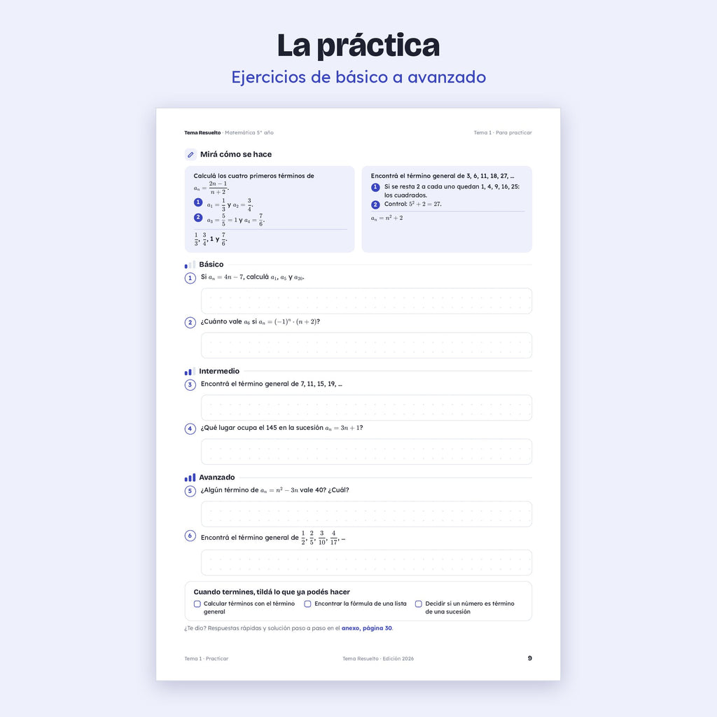 5to año (4to CABA) · Unidad 6: Sucesiones y estadística
