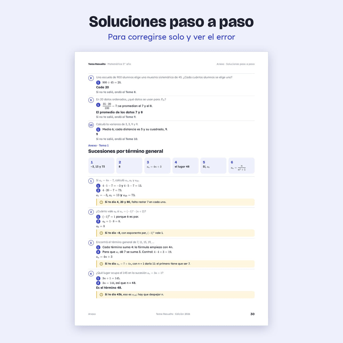 5to año (4to CABA) · Unidad 6: Sucesiones y estadística