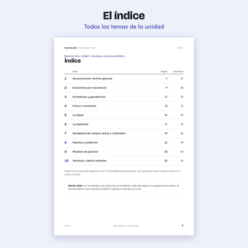 5to año (4to CABA) · Unidad 6: Ejercicios extra