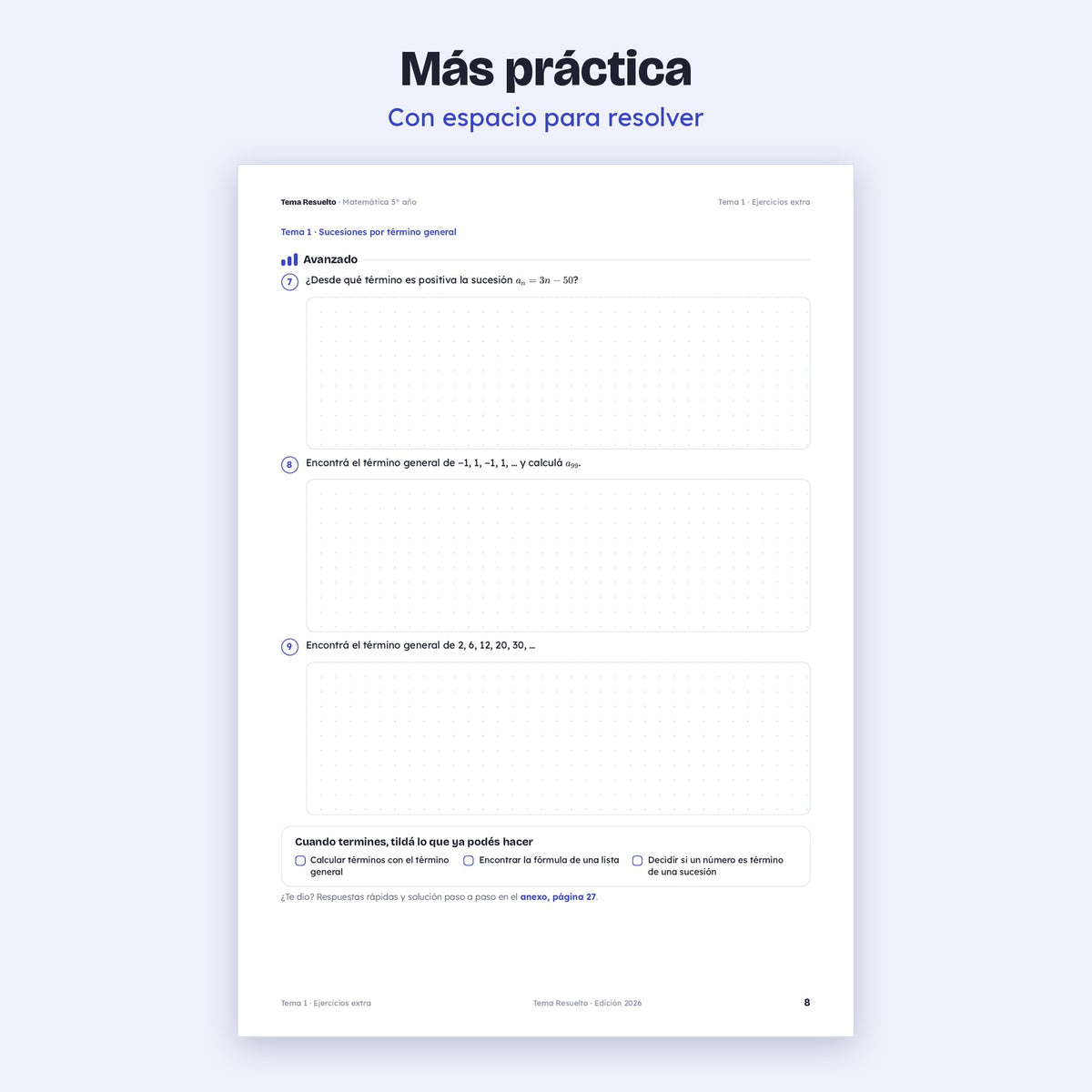 5to año (4to CABA) · Unidad 6: Ejercicios extra