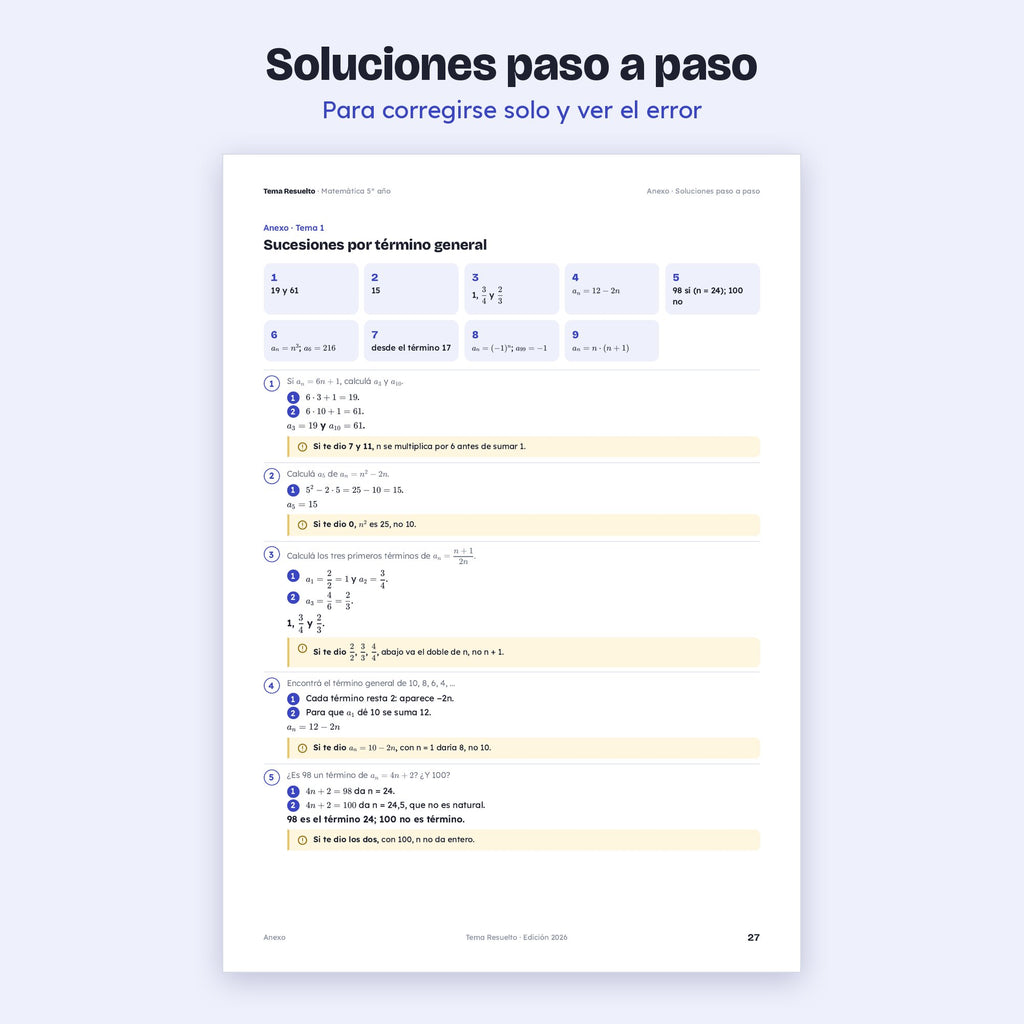 5to año (4to CABA) · Unidad 6: Ejercicios extra