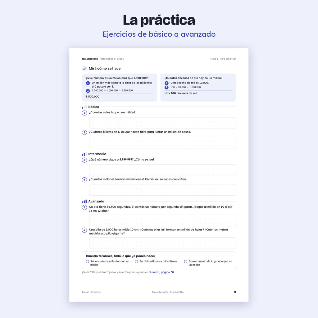 5to grado · Año completo + Extras