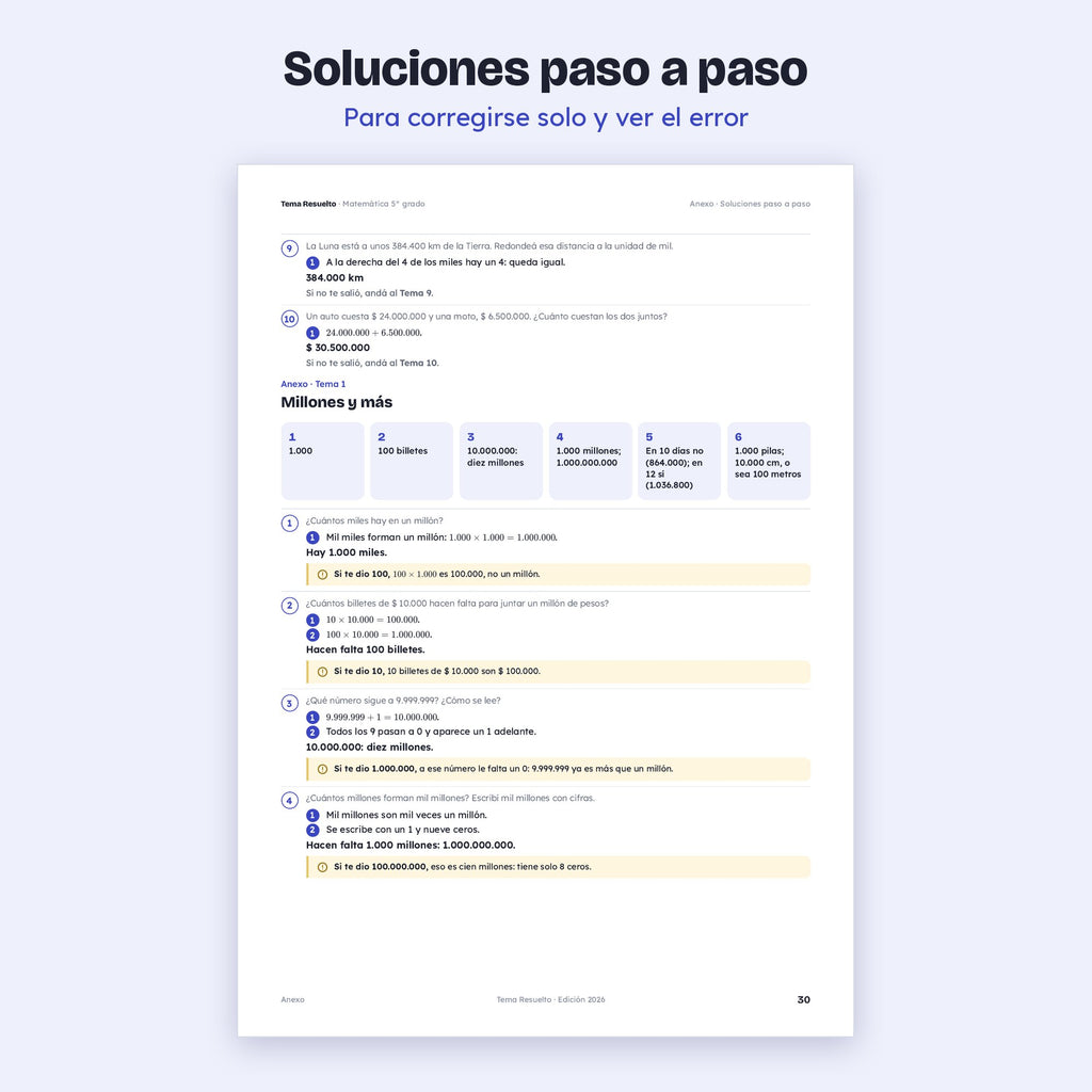 5to grado · Año completo + Extras