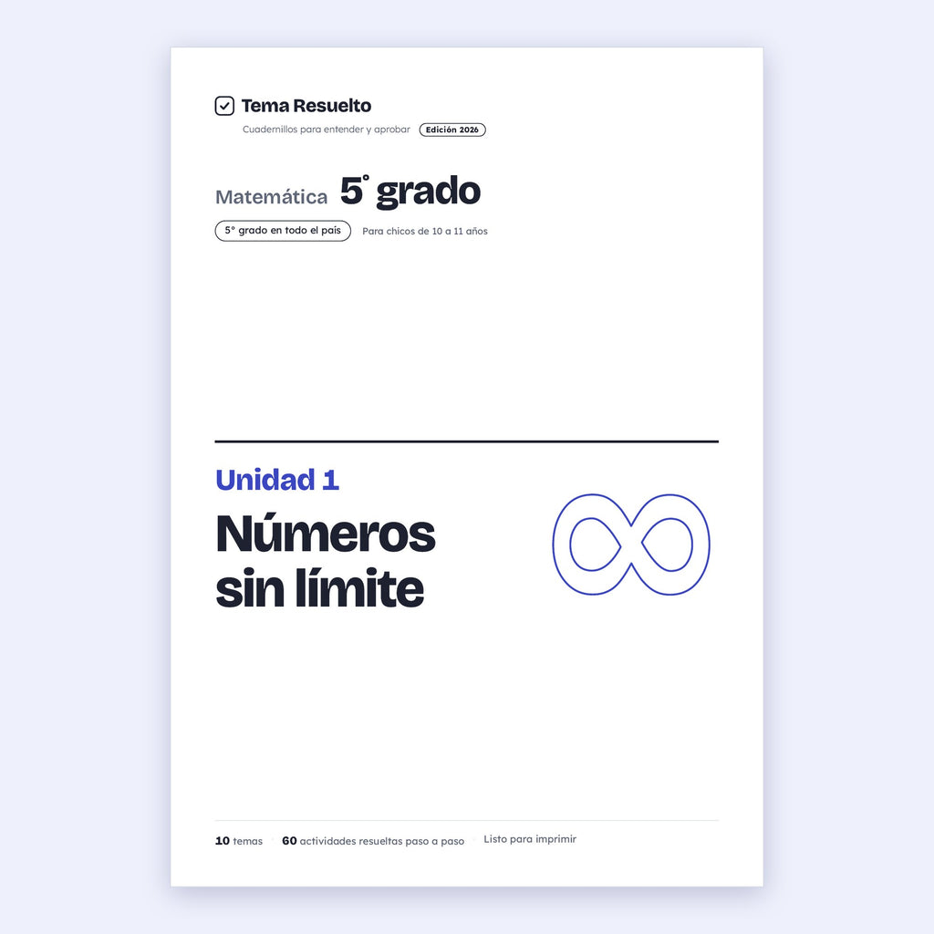 5to grado · Unidad 1: Números grandes