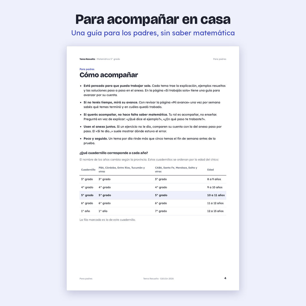 5to grado · Unidad 1: Números grandes