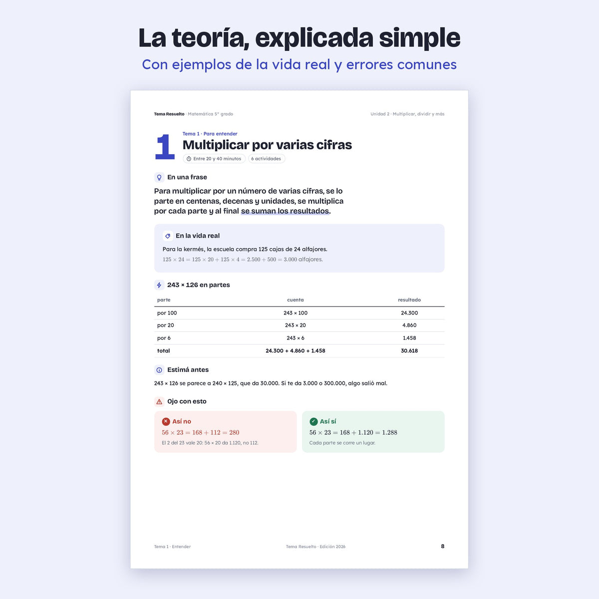 5to grado · Unidad 2: Multiplicar y dividir
