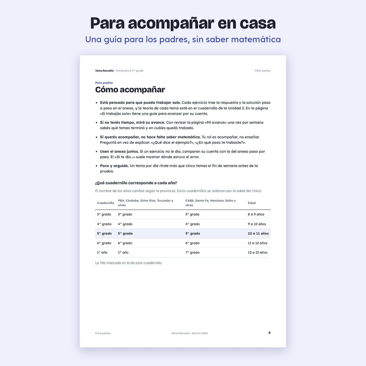 5to grado · Unidad 2: Ejercicios extra