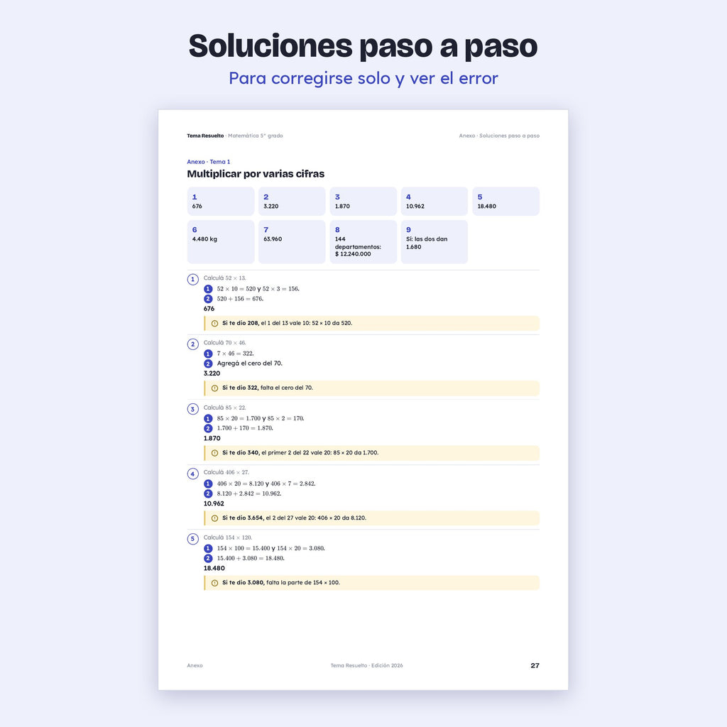 5to grado · Unidad 2: Ejercicios extra
