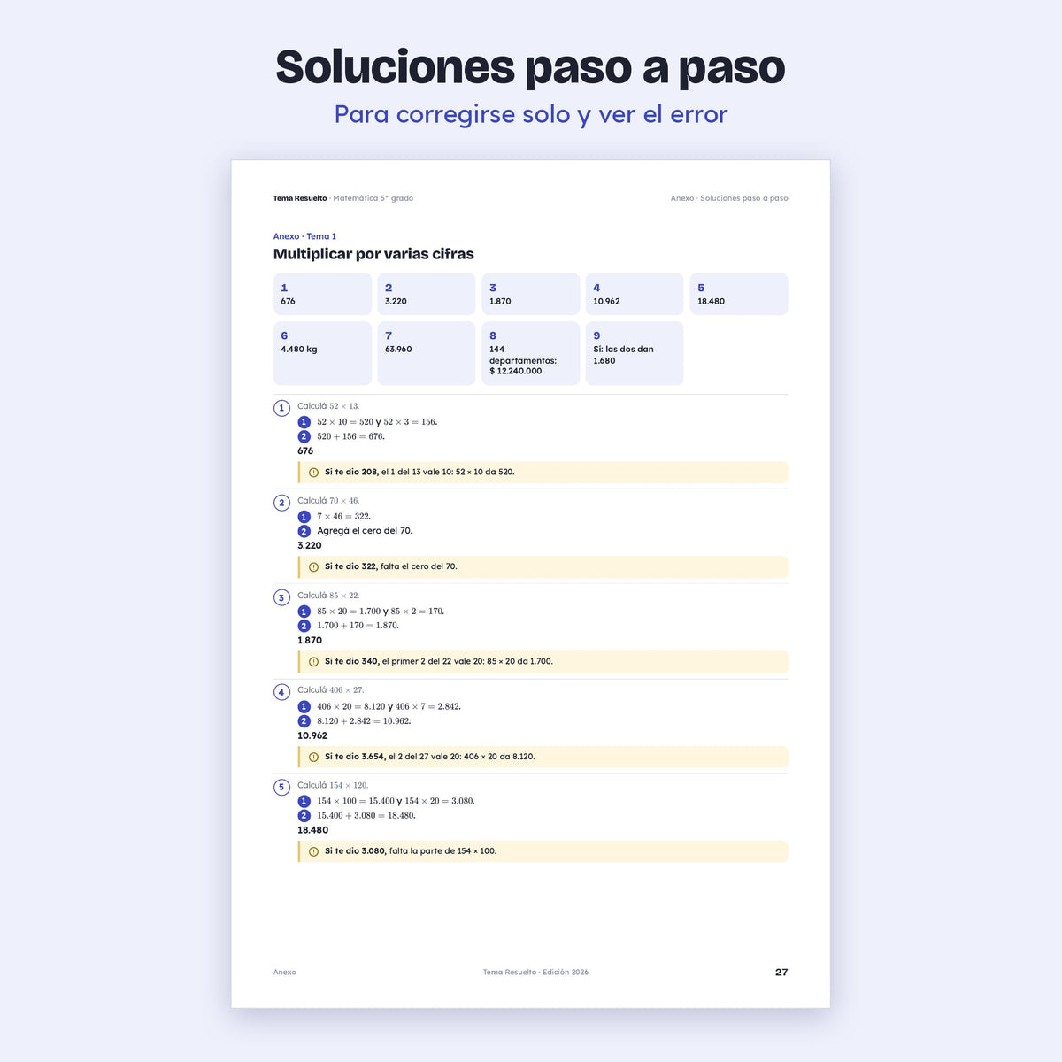 5to grado · Unidad 2: Ejercicios extra