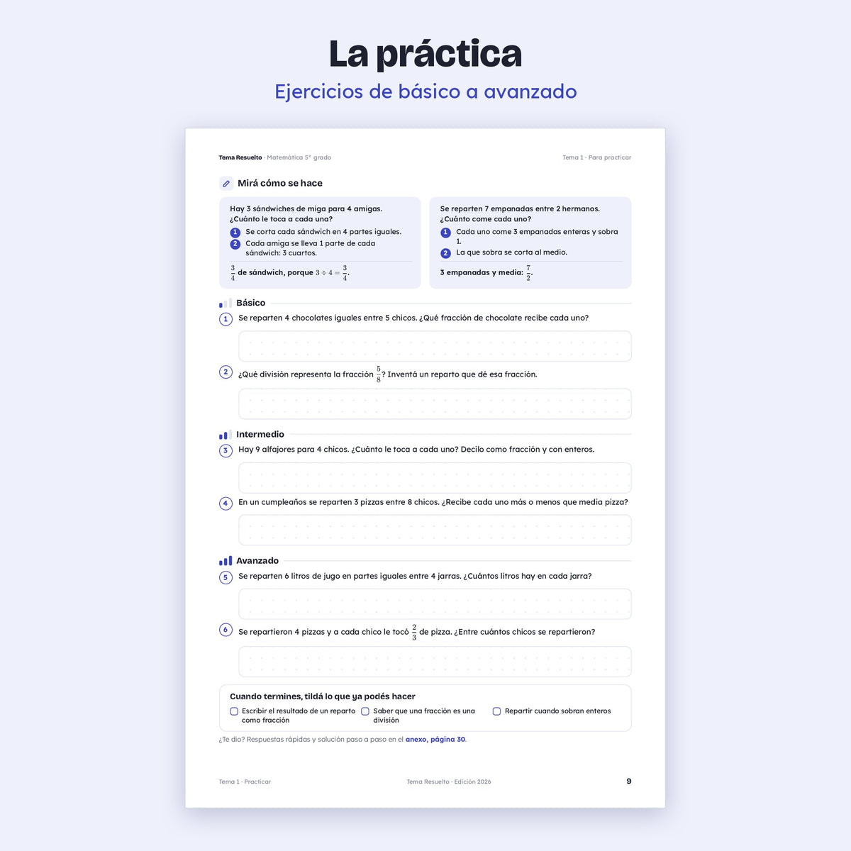 5to grado · Unidad 3: Fracciones