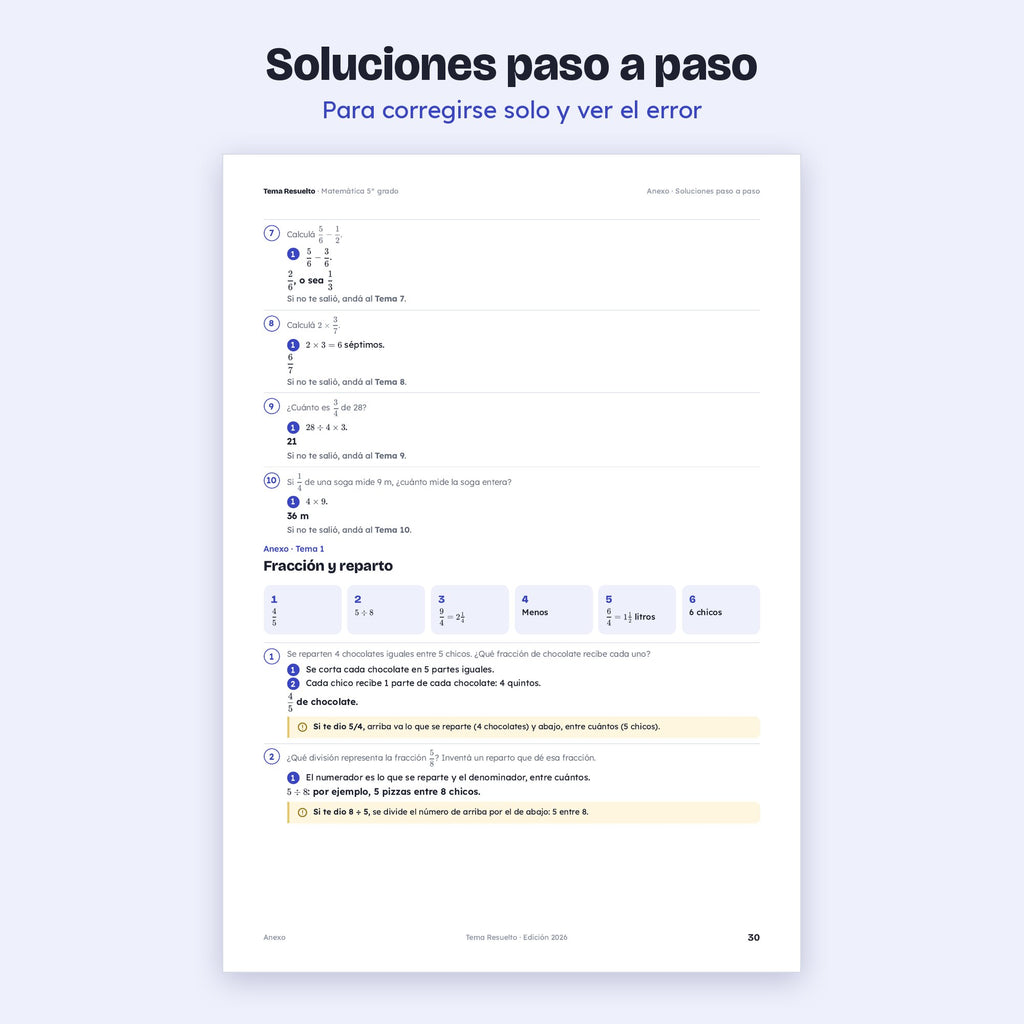 5to grado · Unidad 3: Fracciones