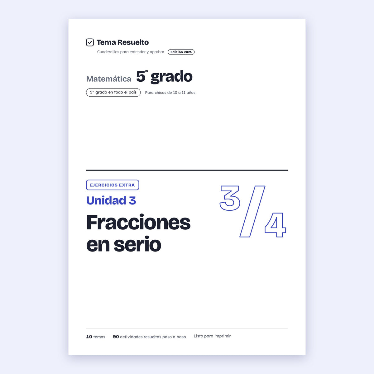 5to grado · Unidad 3: Ejercicios extra