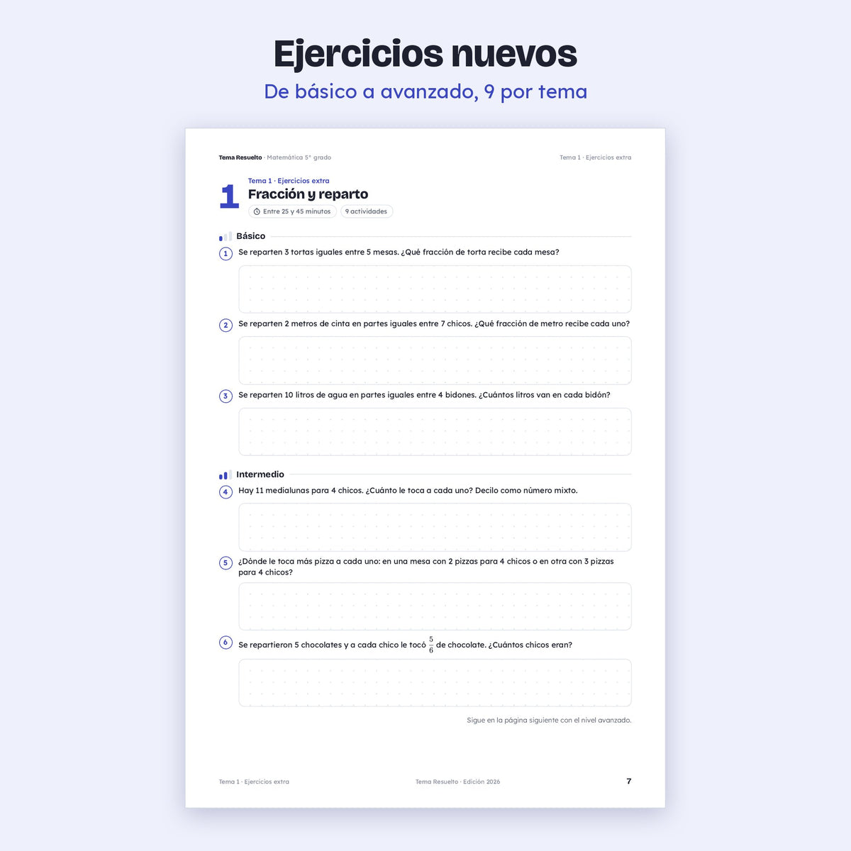 5to grado · Unidad 3: Ejercicios extra