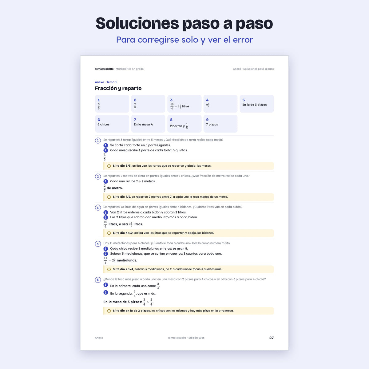 5to grado · Unidad 3: Ejercicios extra