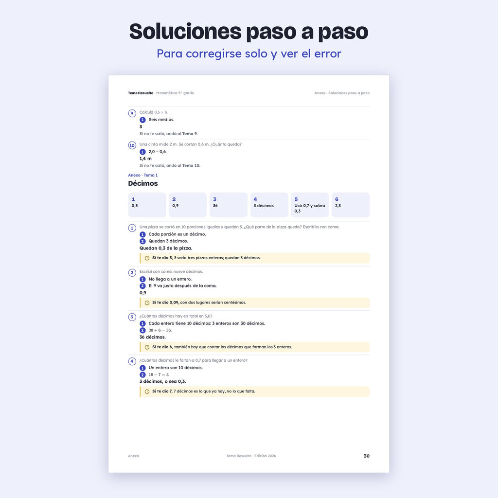 5to grado · Unidad 4: Números con coma