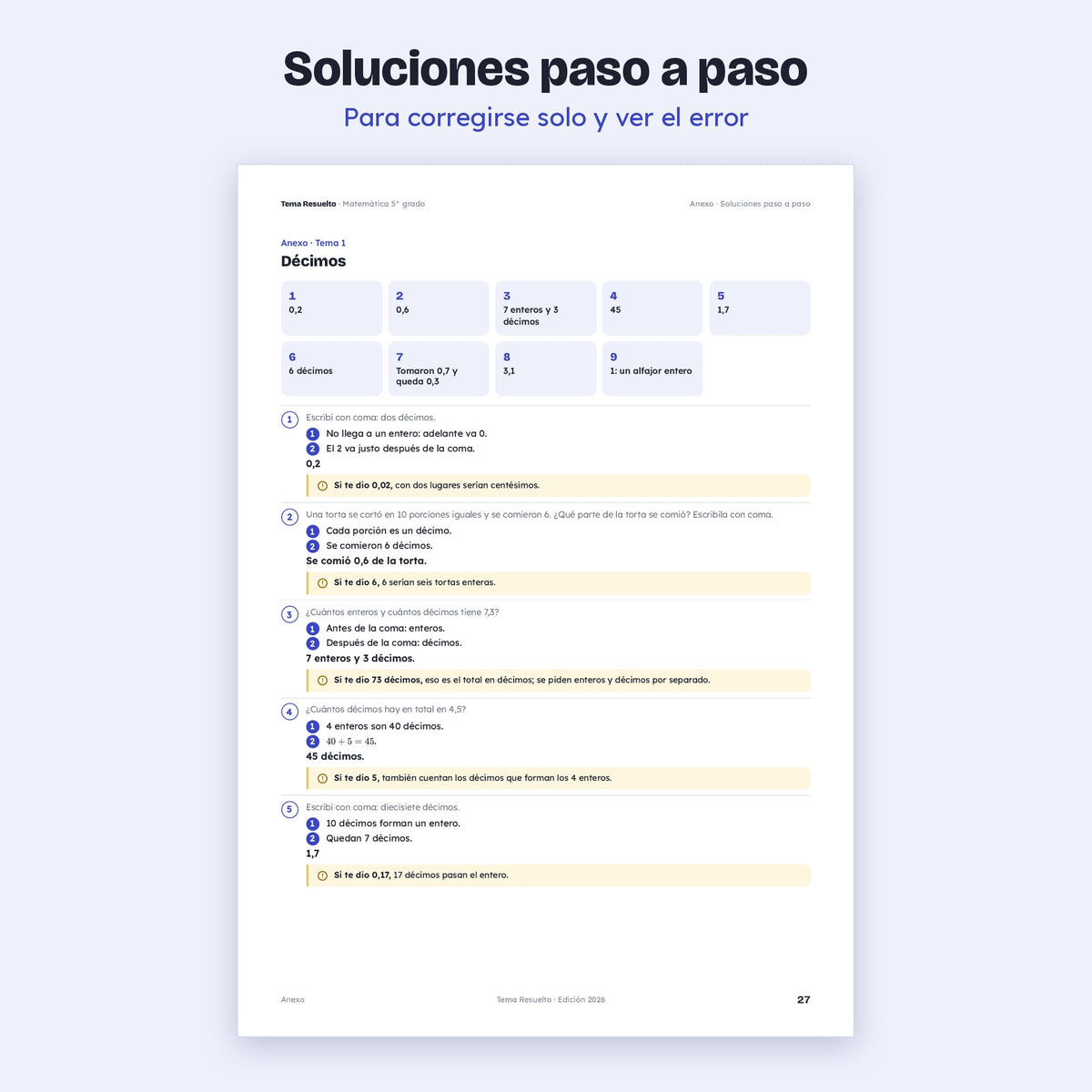 5to grado · Unidad 4: Ejercicios extra