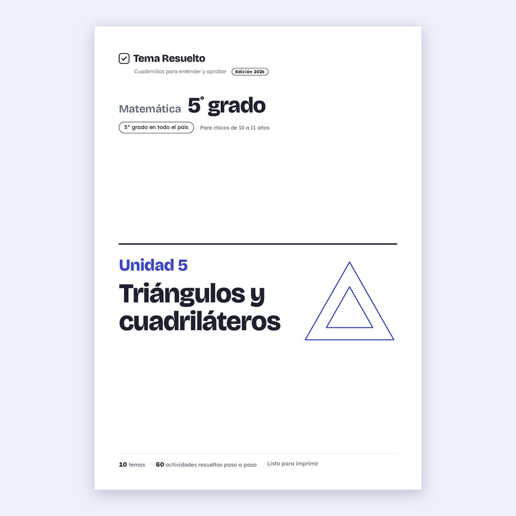 5to grado · Unidad 5: Triángulos y cuadriláteros