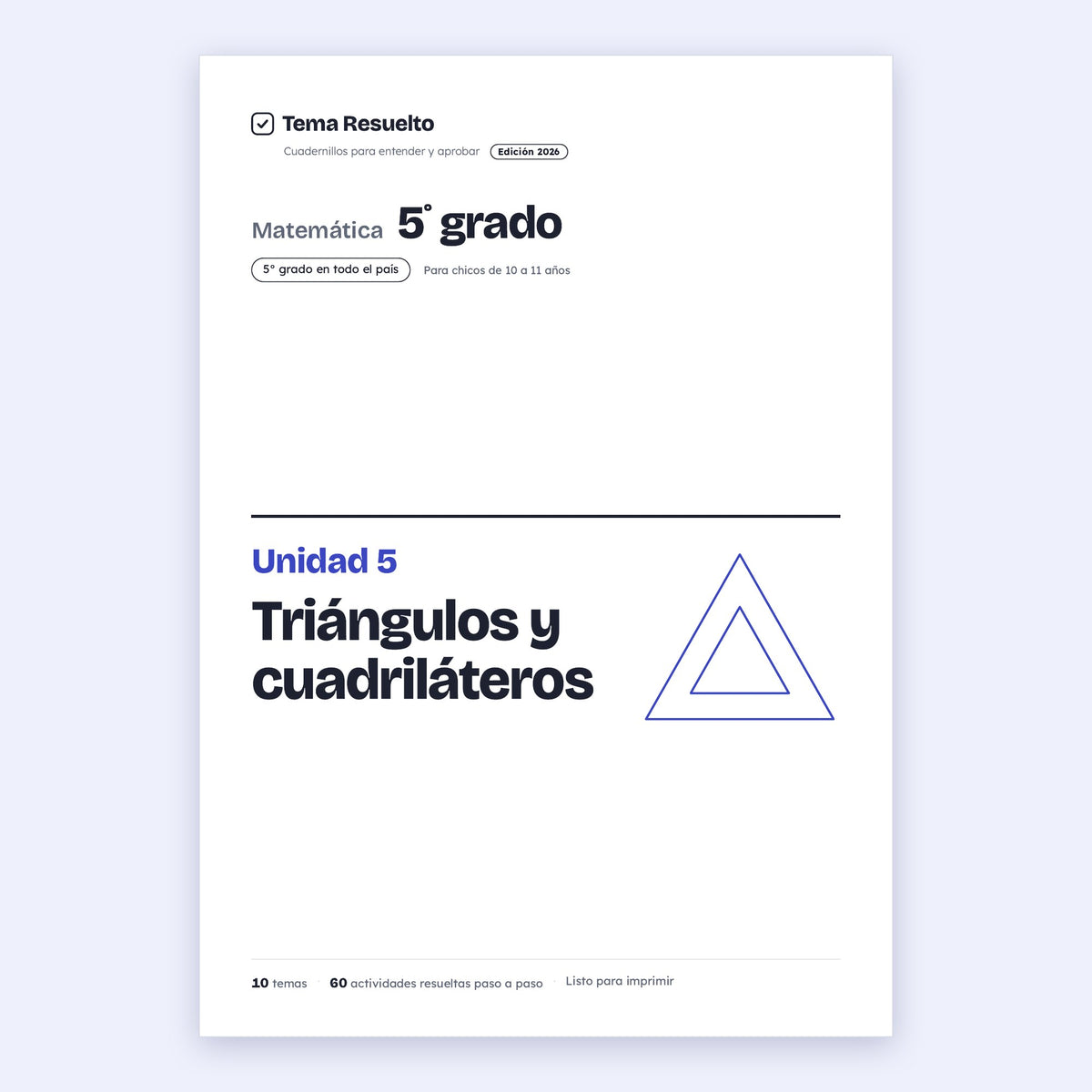 5to grado · Unidad 5: Triángulos y cuadriláteros
