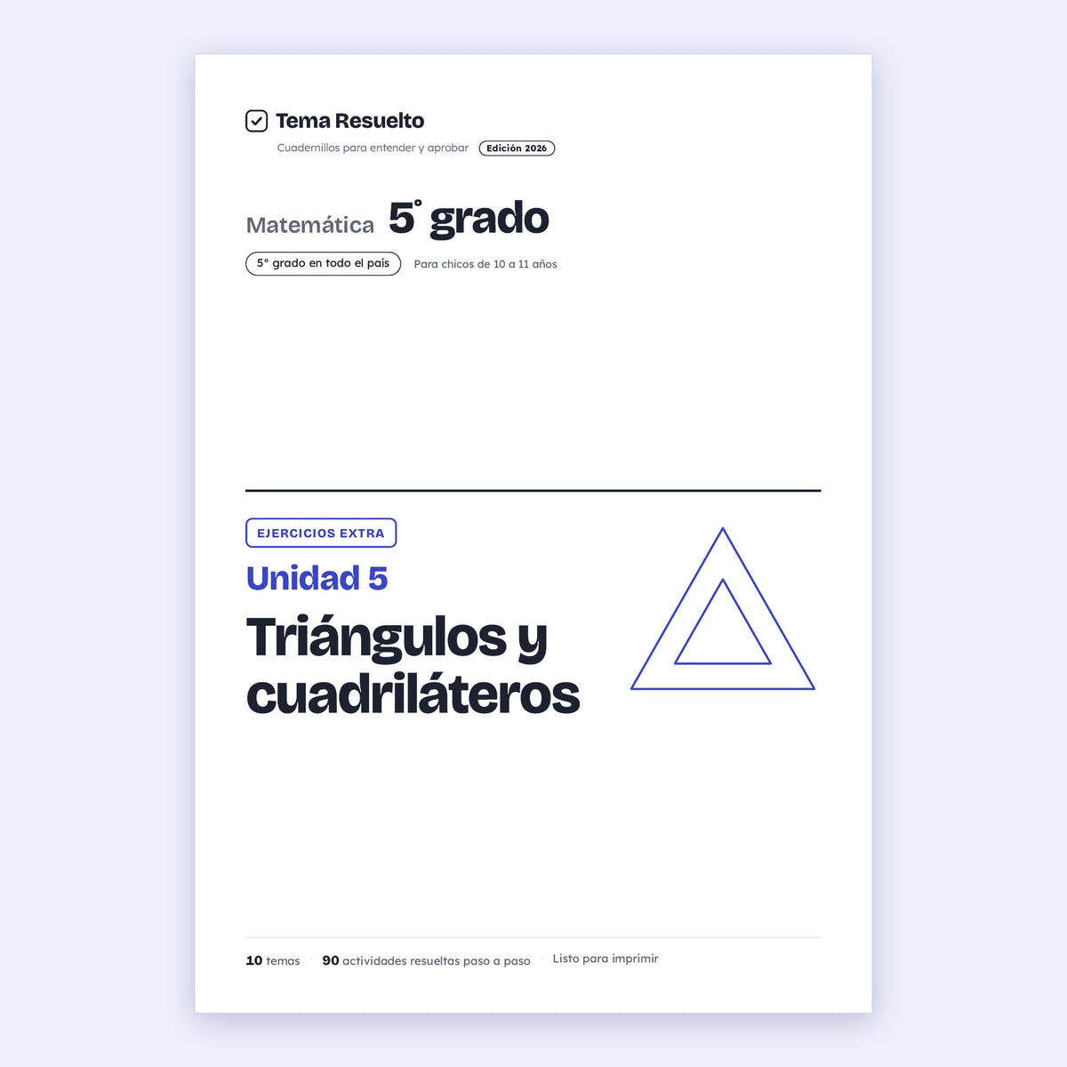 5to grado · Unidad 5: Ejercicios extra