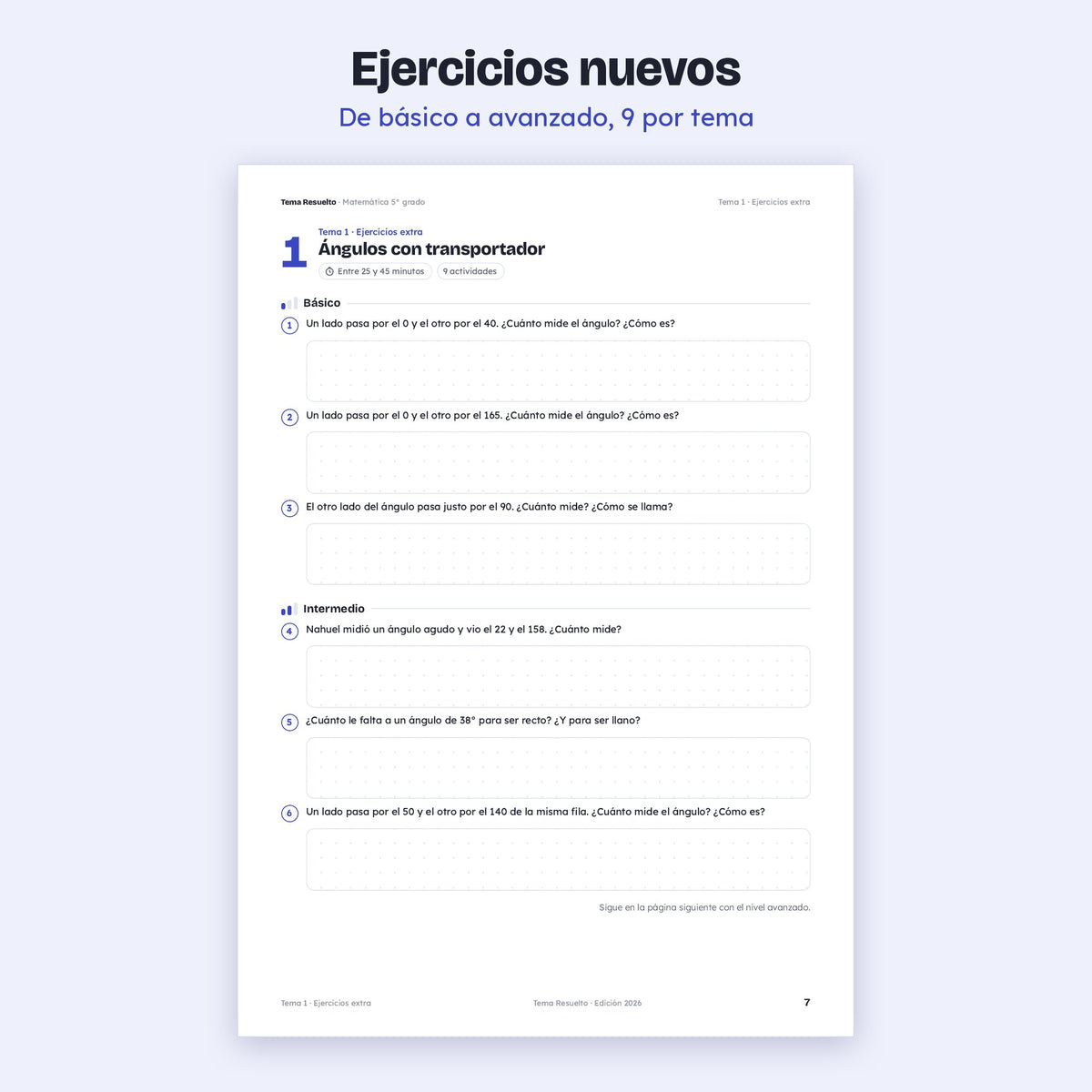5to grado · Unidad 5: Ejercicios extra