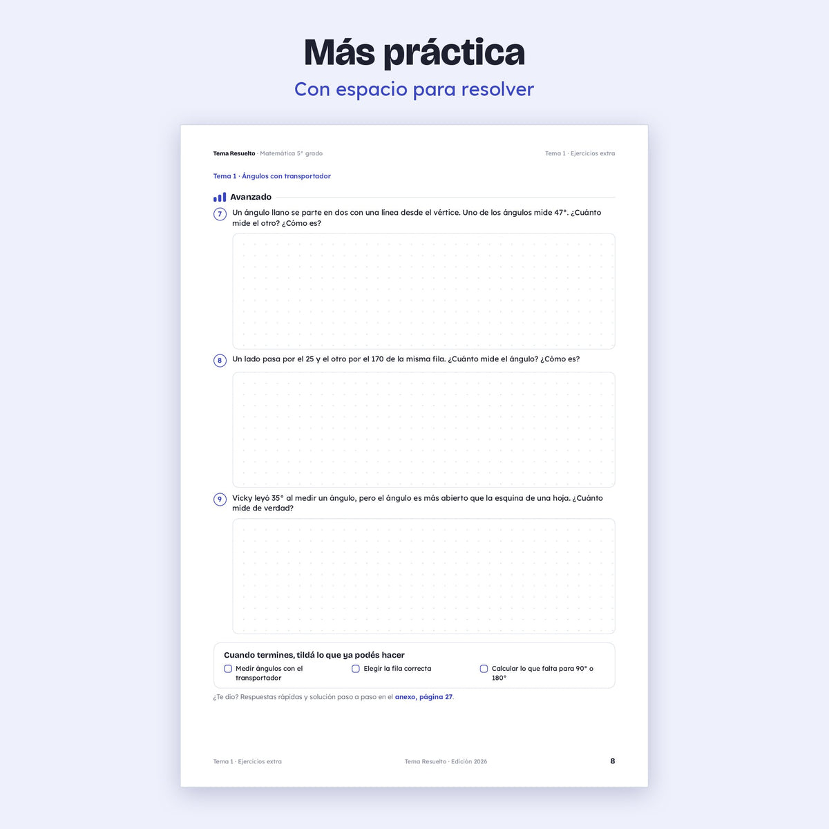 5to grado · Unidad 5: Ejercicios extra