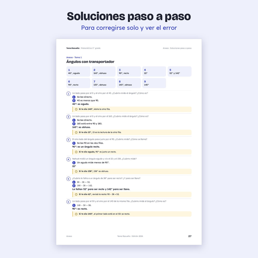 5to grado · Unidad 5: Ejercicios extra