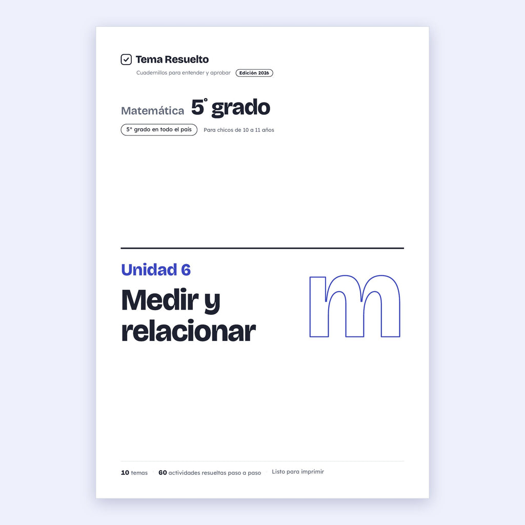 5to grado · Unidad 6: Medida y proporcionalidad