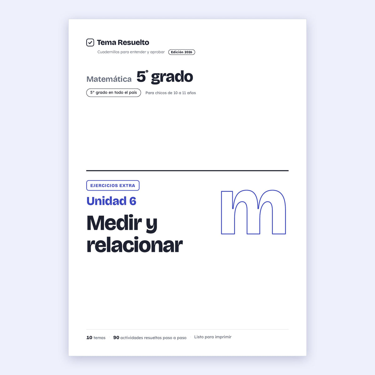 5to grado · Unidad 6: Ejercicios extra