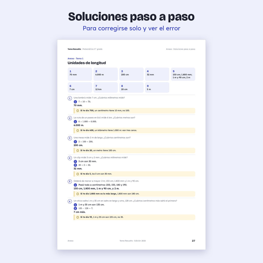 5to grado · Unidad 6: Ejercicios extra