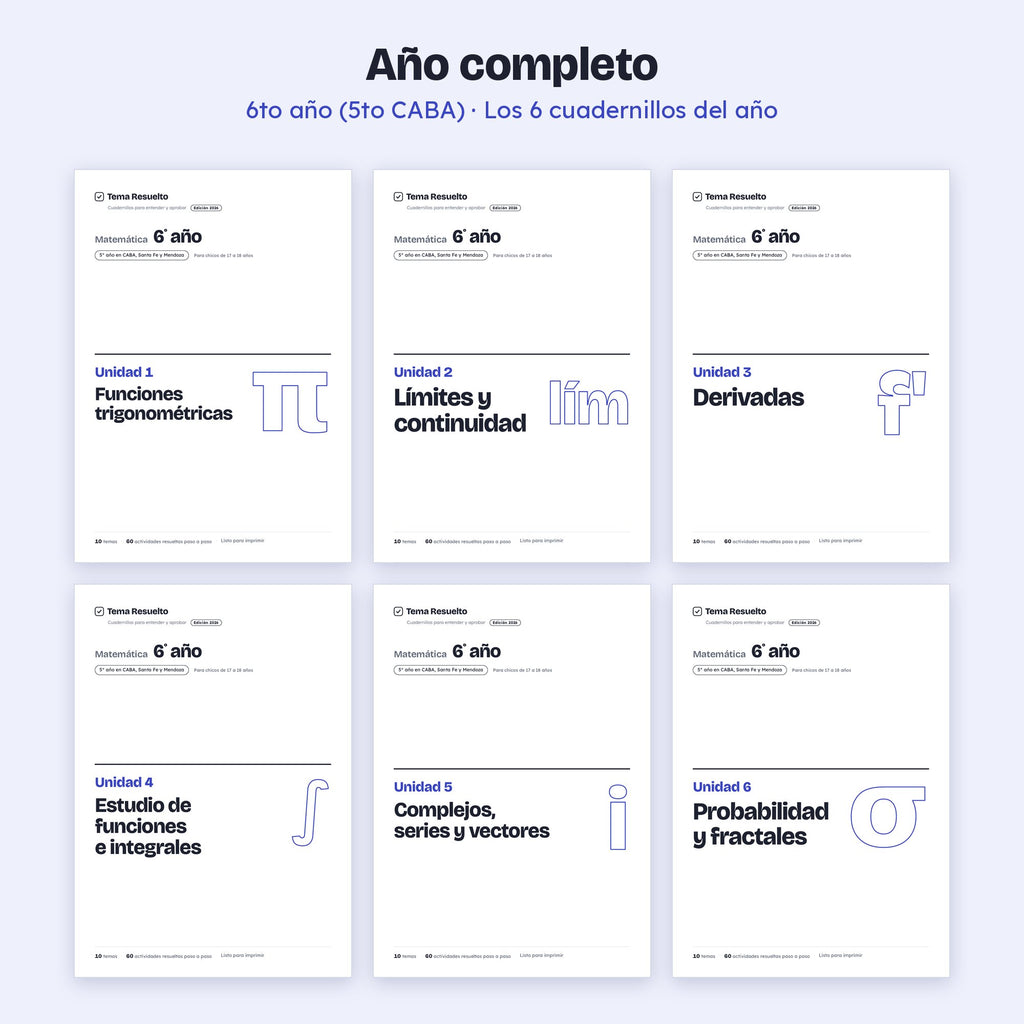 6to año (5to CABA) · Año completo