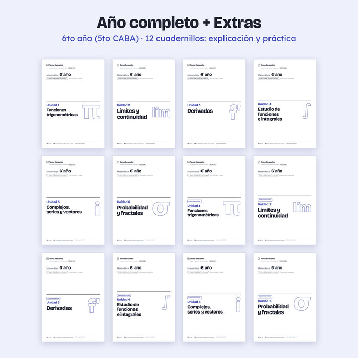 6to año (5to CABA) · Año completo + Extras