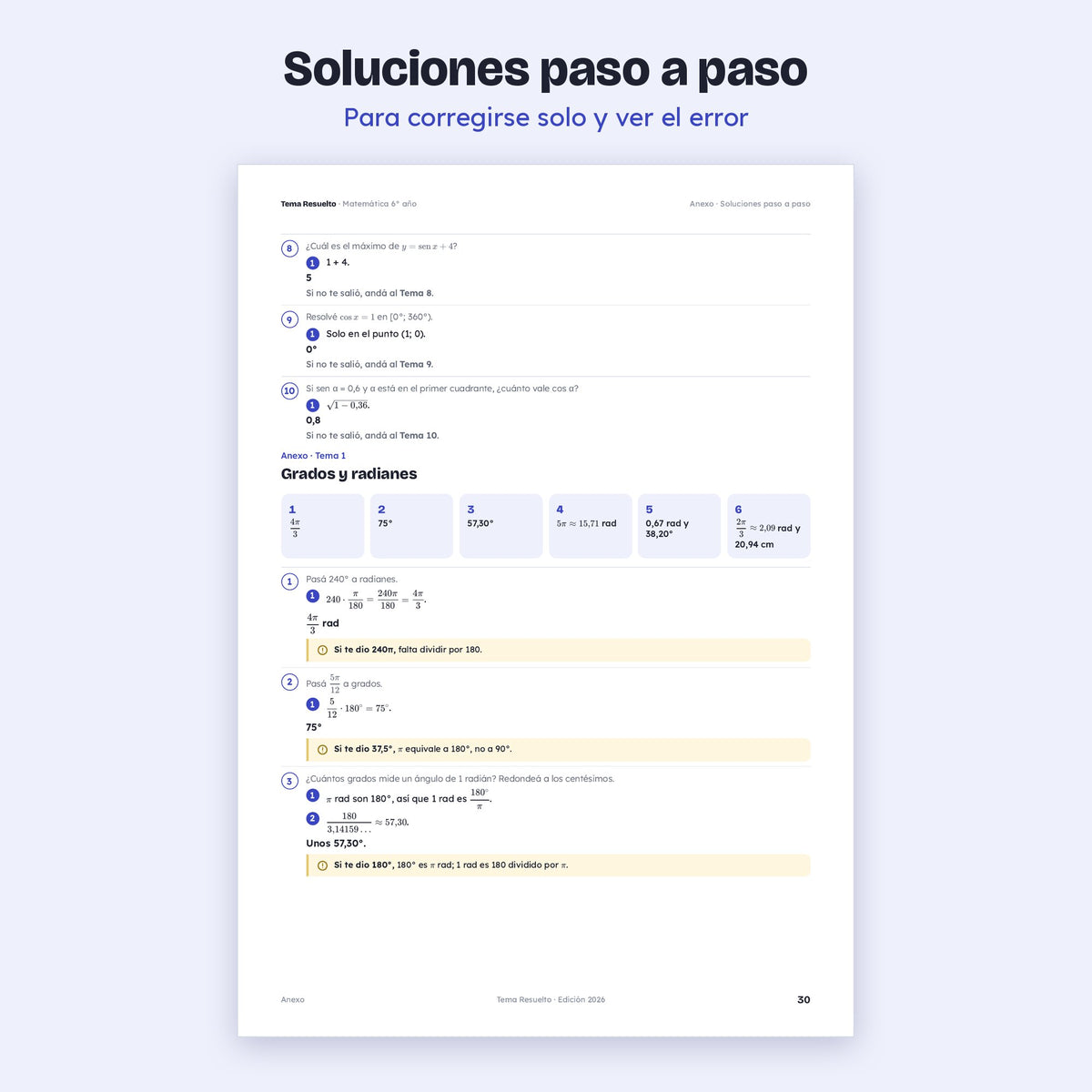 6to año (5to CABA) · Año completo + Extras
