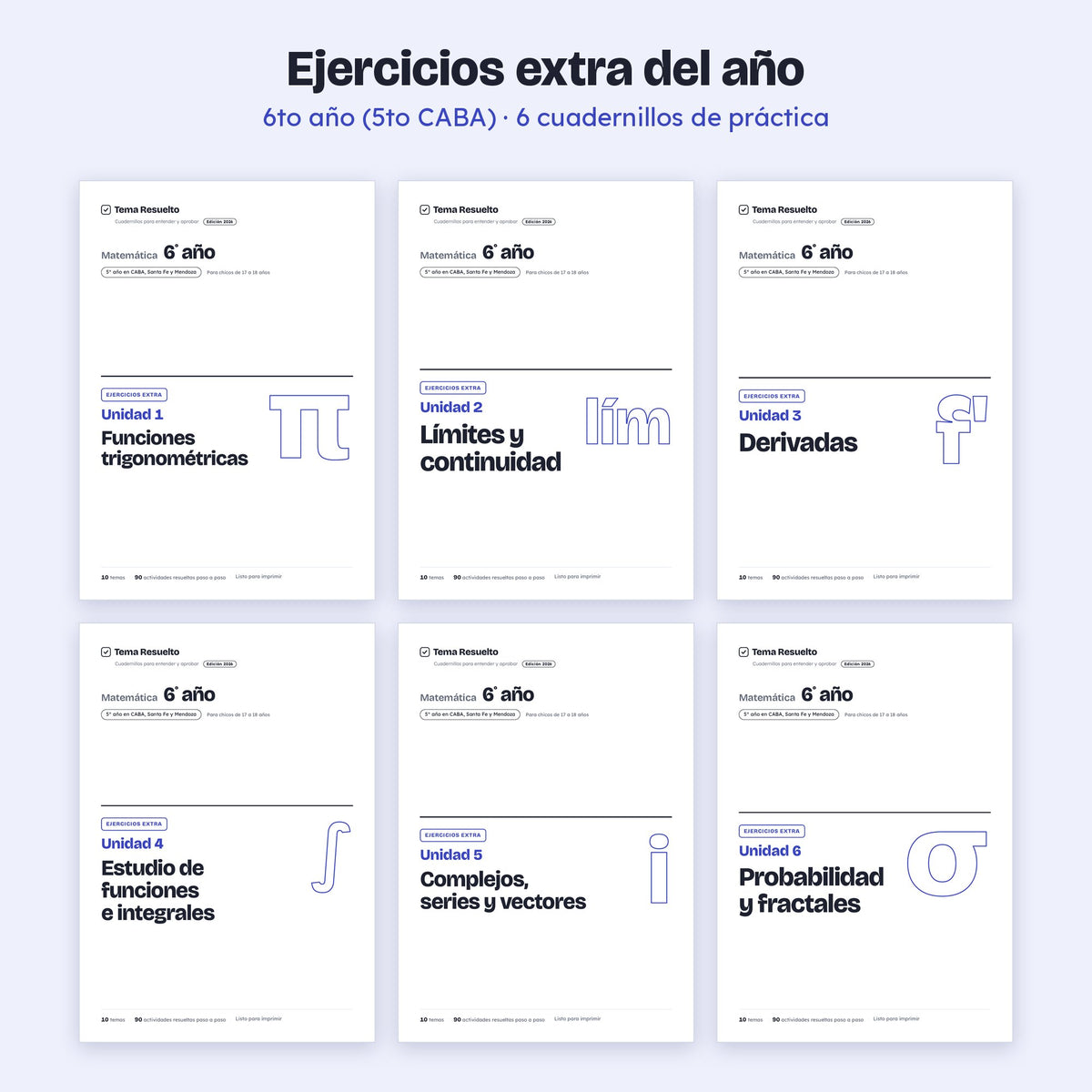 6to año (5to CABA) · Ejercicios extra del año