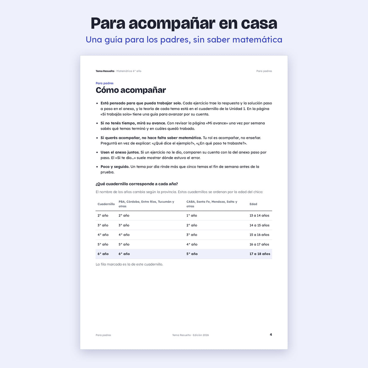 6to año (5to CABA) · Ejercicios extra del año